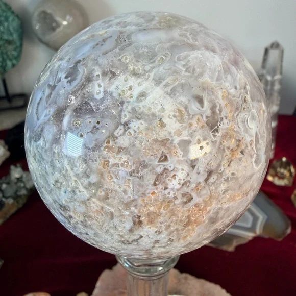 Lavender Amethyst & Quartz Sphere • Gorgeous Pockets • Sparkly Points 3.38”